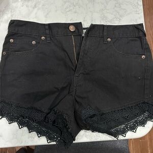 Free People Black Jean Shorts